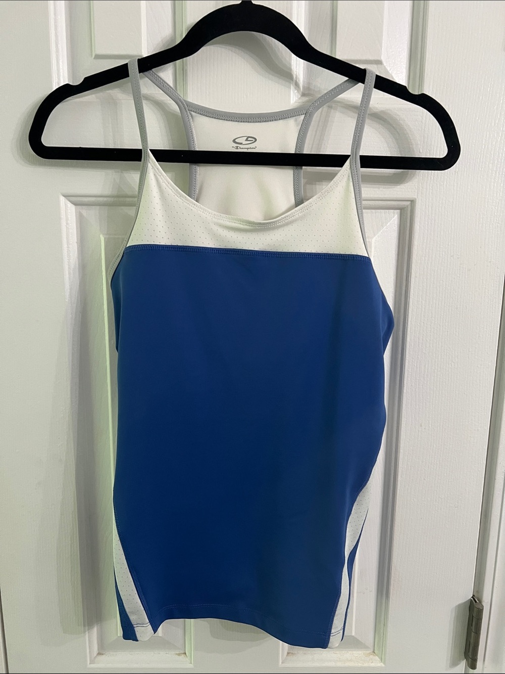 Champion Blue and White Racerback Athletic Tank